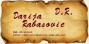 Darija Rabasović vizit kartica